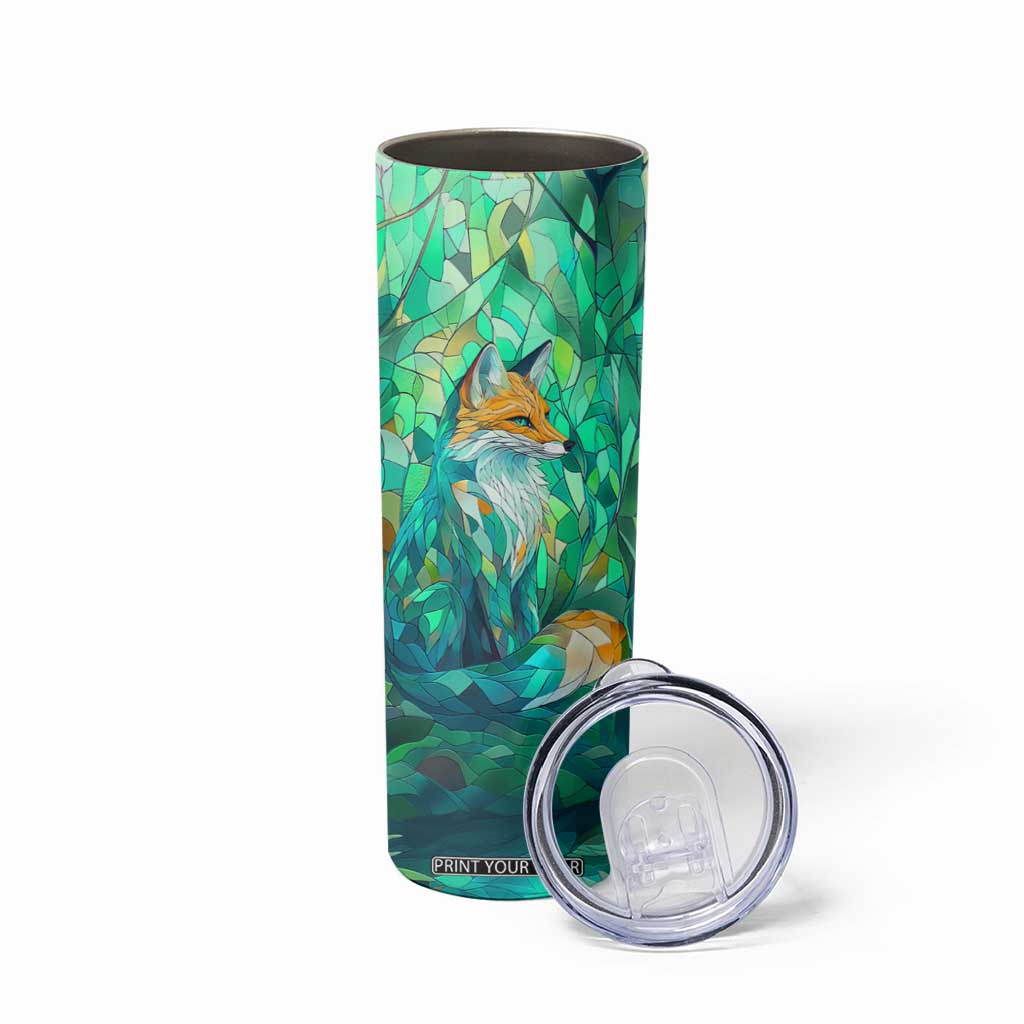 Fox Chrysoprase Crystal Mosaic Skinny Tumbler Personalized TS04 Print Your Wear