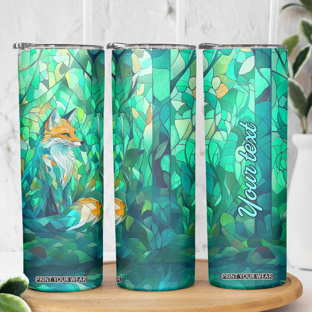 Fox Chrysoprase Crystal Mosaic Skinny Tumbler Personalized TS04 Print Your Wear