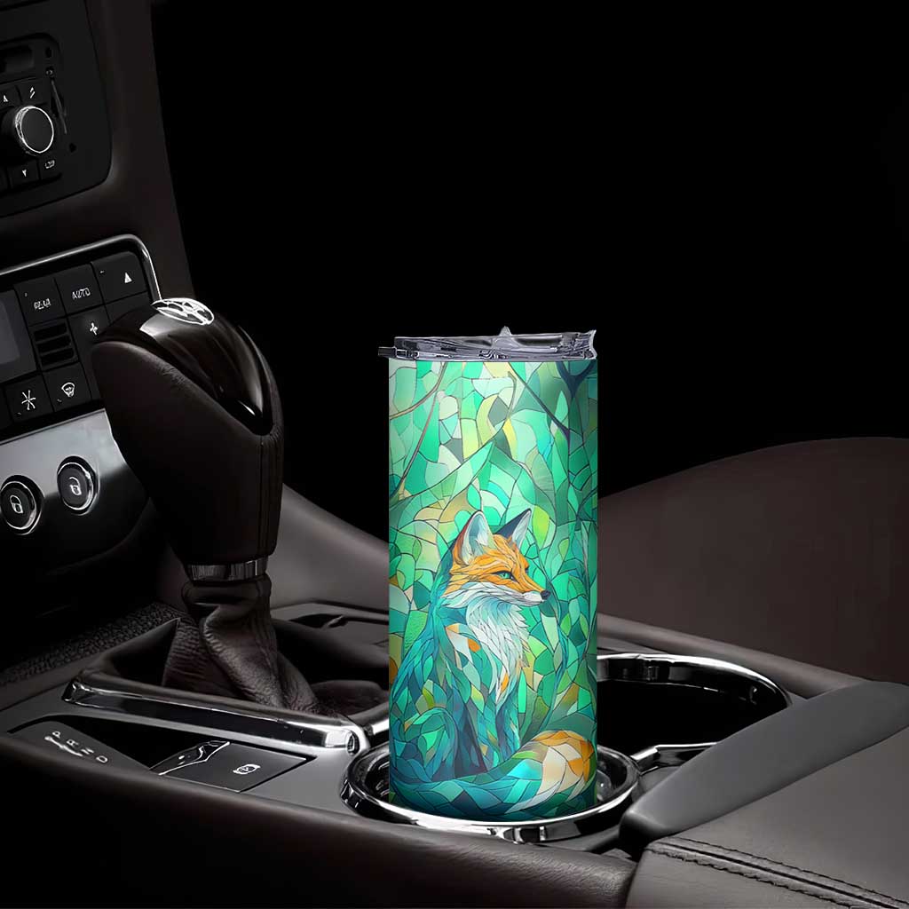Fox Chrysoprase Crystal Mosaic Skinny Tumbler Personalized TS04 Print Your Wear