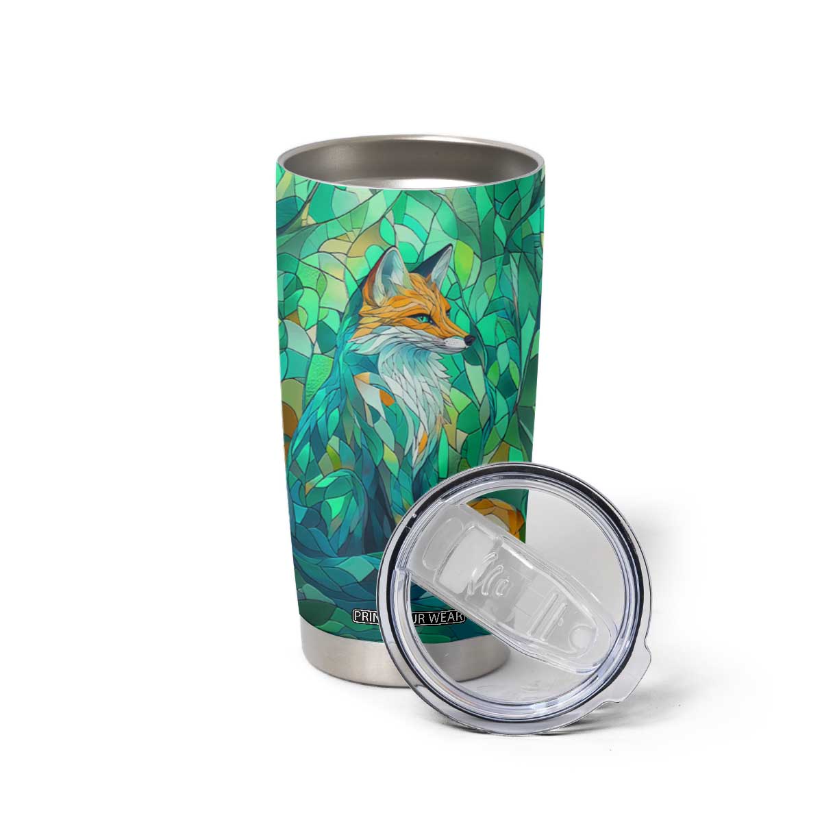 Fox Chrysoprase Crystal Mosaic Tumbler Cup Personalized TS04 Print Your Wear