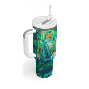 Fox Chrysoprase Crystal Mosaic Tumbler With Handle Personalized TS04 Print Your Wear