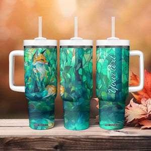 Fox Chrysoprase Crystal Mosaic Tumbler With Handle Personalized TS04 Print Your Wear