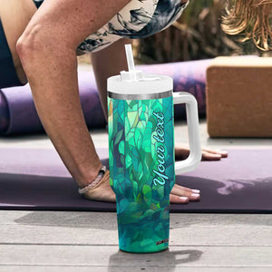 Fox Chrysoprase Crystal Mosaic Tumbler With Handle Personalized TS04 Print Your Wear