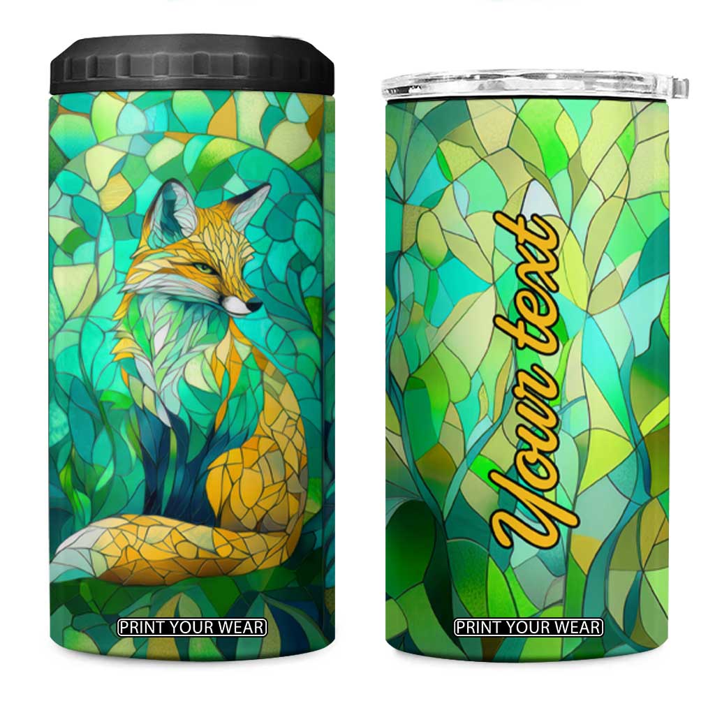 Fox Chrysolite Crystal Mosaic 4 in 1 Can Cooler Tumbler Personalized TS04 One Size: 16 oz Multicolor Print Your Wear