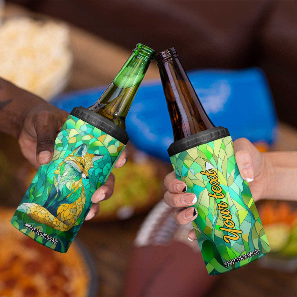 Fox Chrysolite Crystal Mosaic 4 in 1 Can Cooler Tumbler Personalized TS04 Print Your Wear