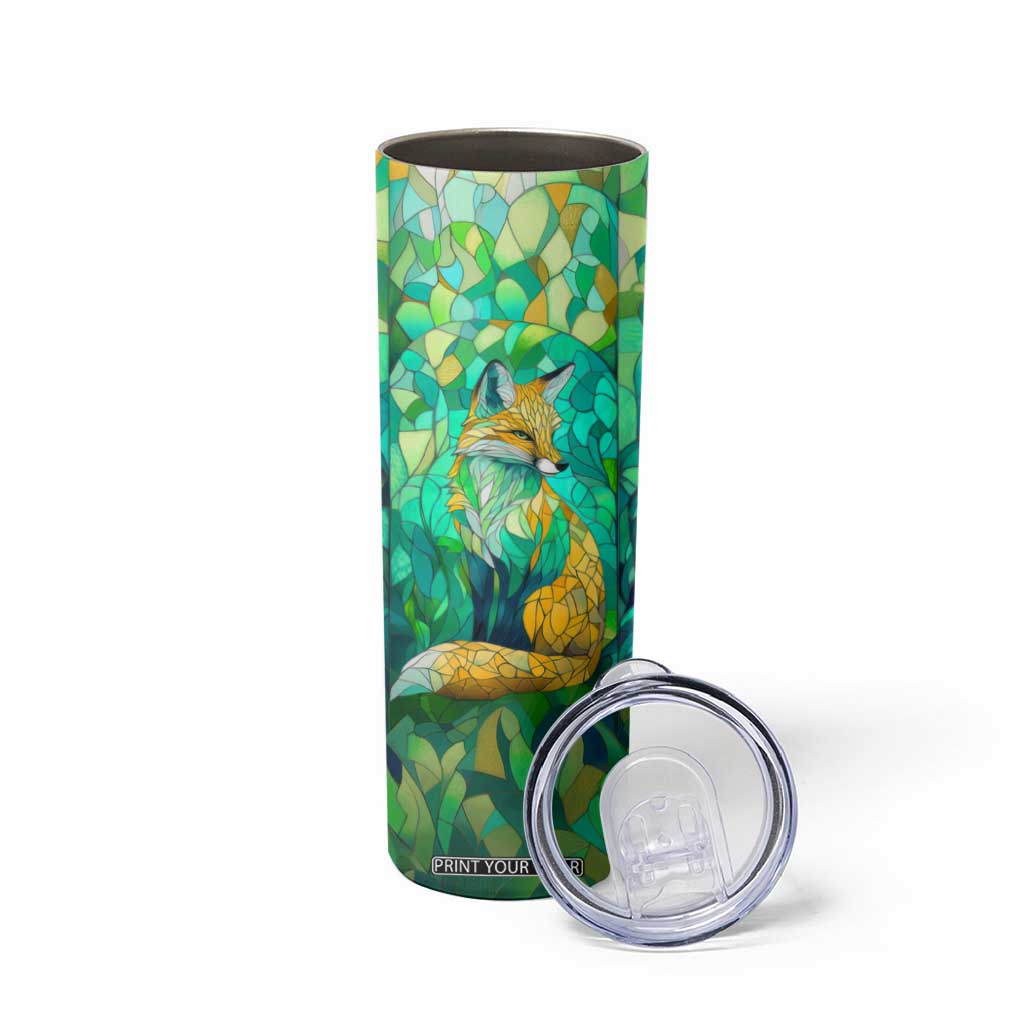 Fox Chrysolite Crystal Mosaic Skinny Tumbler Personalized TS04 Print Your Wear