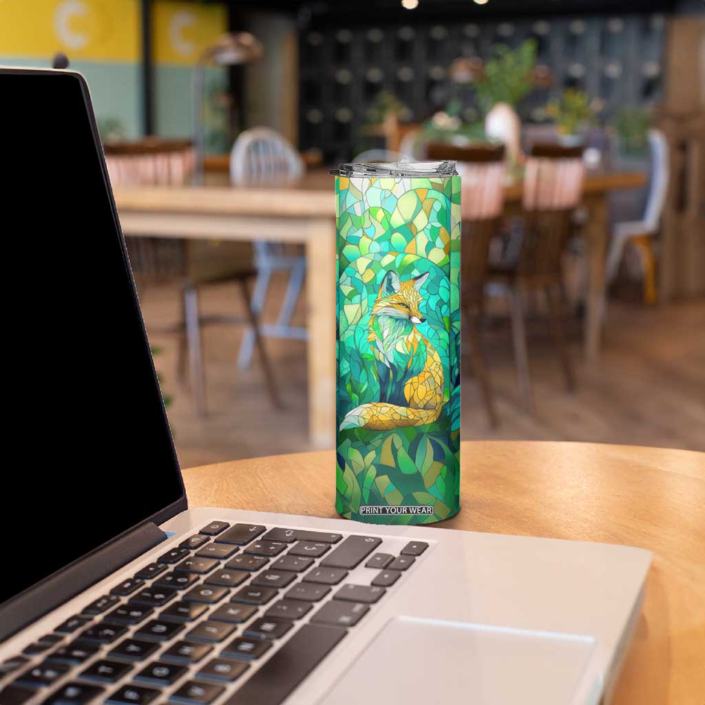 Fox Chrysolite Crystal Mosaic Skinny Tumbler Personalized TS04 Print Your Wear