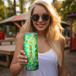 Fox Chrysolite Crystal Mosaic Skinny Tumbler Personalized TS04 Print Your Wear