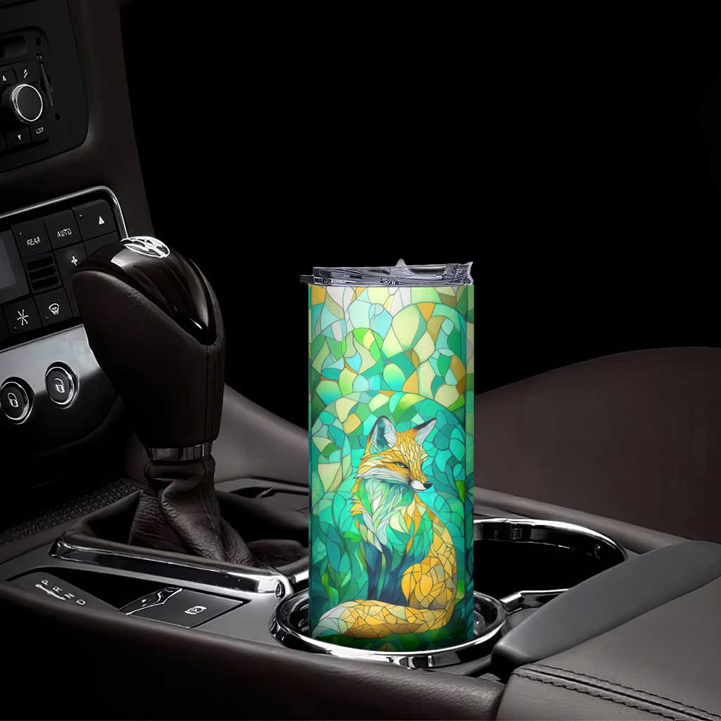 Fox Chrysolite Crystal Mosaic Skinny Tumbler Personalized TS04 Print Your Wear