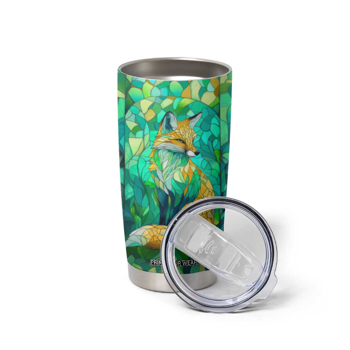 Fox Chrysolite Crystal Mosaic Tumbler Cup Personalized TS04 Print Your Wear