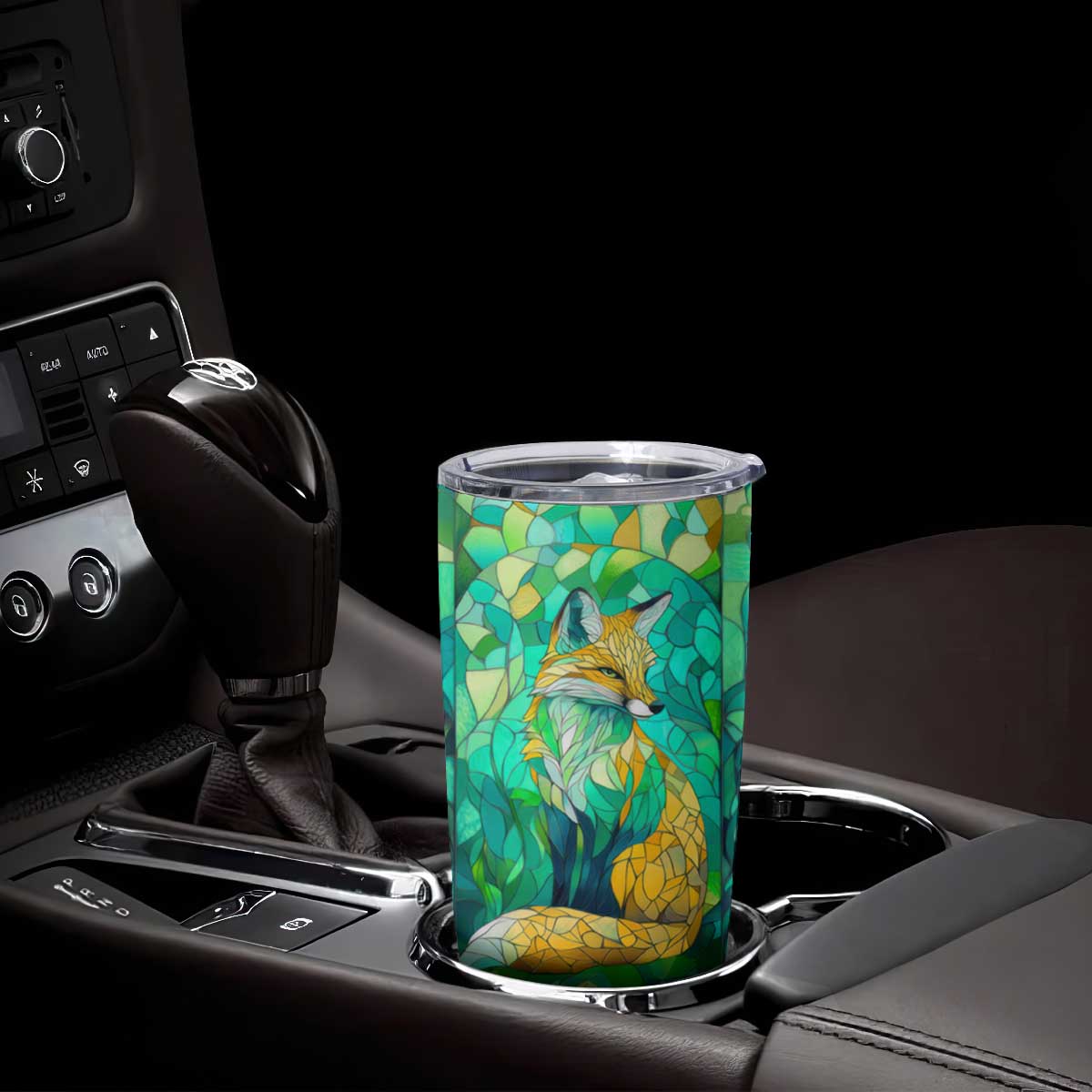 Fox Chrysolite Crystal Mosaic Tumbler Cup Personalized TS04 Print Your Wear