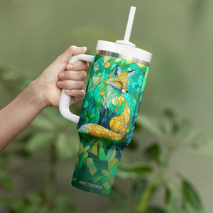 Fox Chrysolite Crystal Mosaic Tumbler With Handle Personalized TS04 Print Your Wear