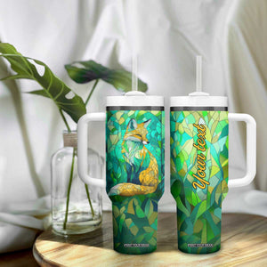 Fox Chrysolite Crystal Mosaic Tumbler With Handle Personalized TS04 Print Your Wear