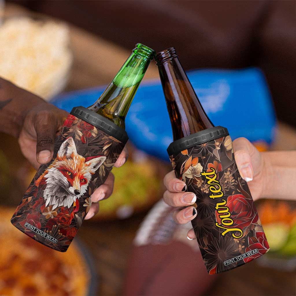 Fox Carnelian Crystal Mosaic 4 in 1 Can Cooler Tumbler Personalized TS04 Print Your Wear