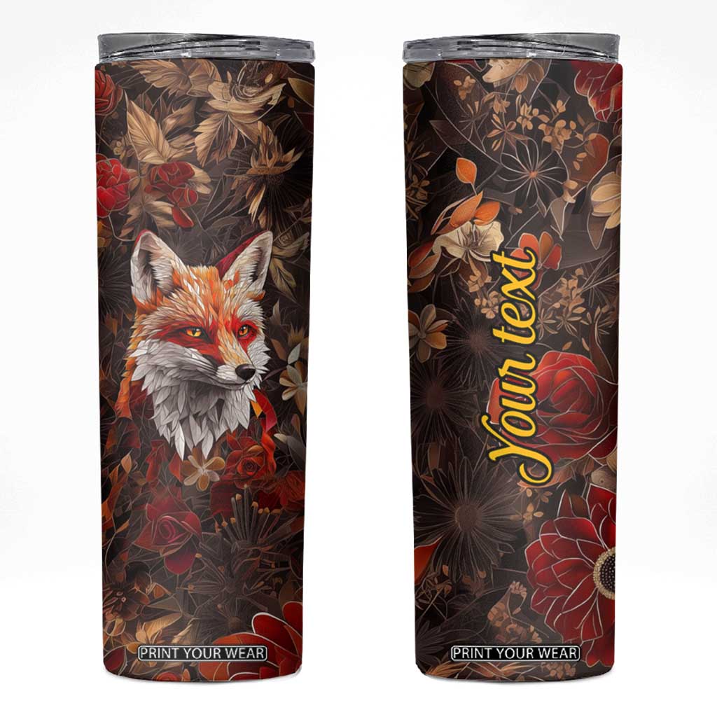 Fox Carnelian Crystal Mosaic Skinny Tumbler Personalized TS04 Multicolor Print Your Wear