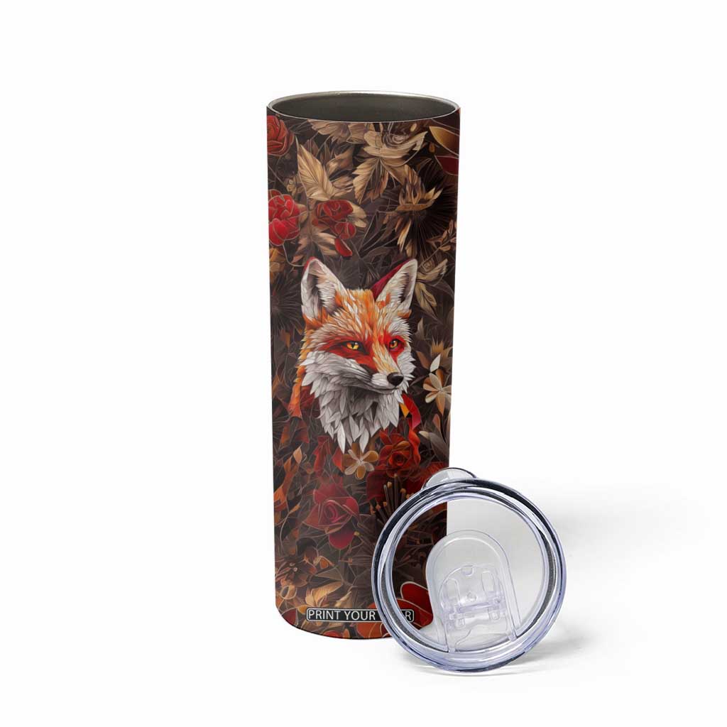 Fox Carnelian Crystal Mosaic Skinny Tumbler Personalized TS04 Print Your Wear
