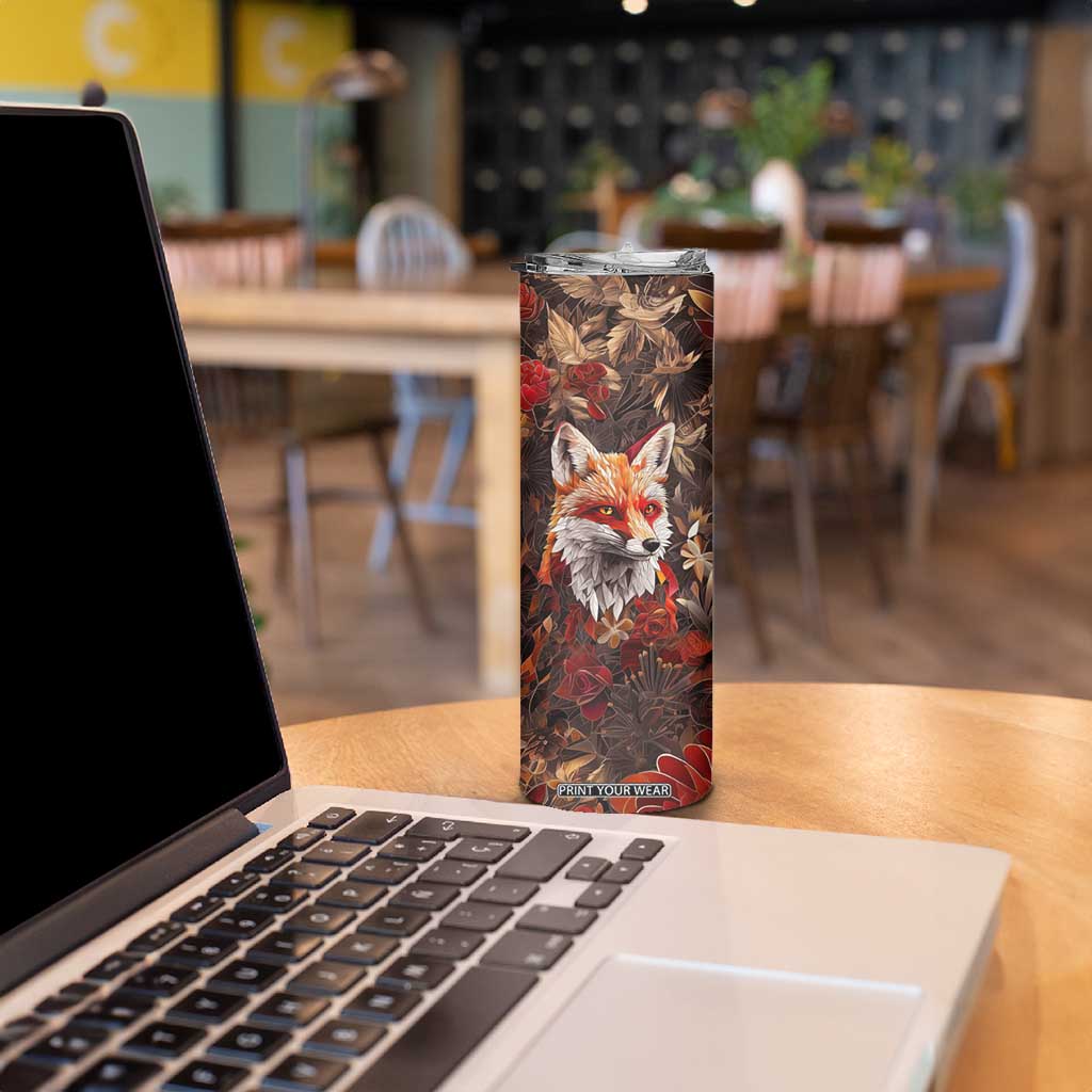 Fox Carnelian Crystal Mosaic Skinny Tumbler Personalized TS04 Print Your Wear