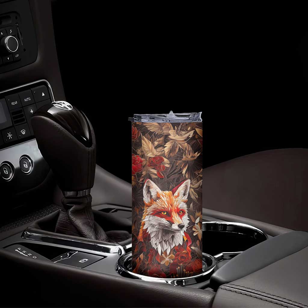 Fox Carnelian Crystal Mosaic Skinny Tumbler Personalized TS04 Print Your Wear