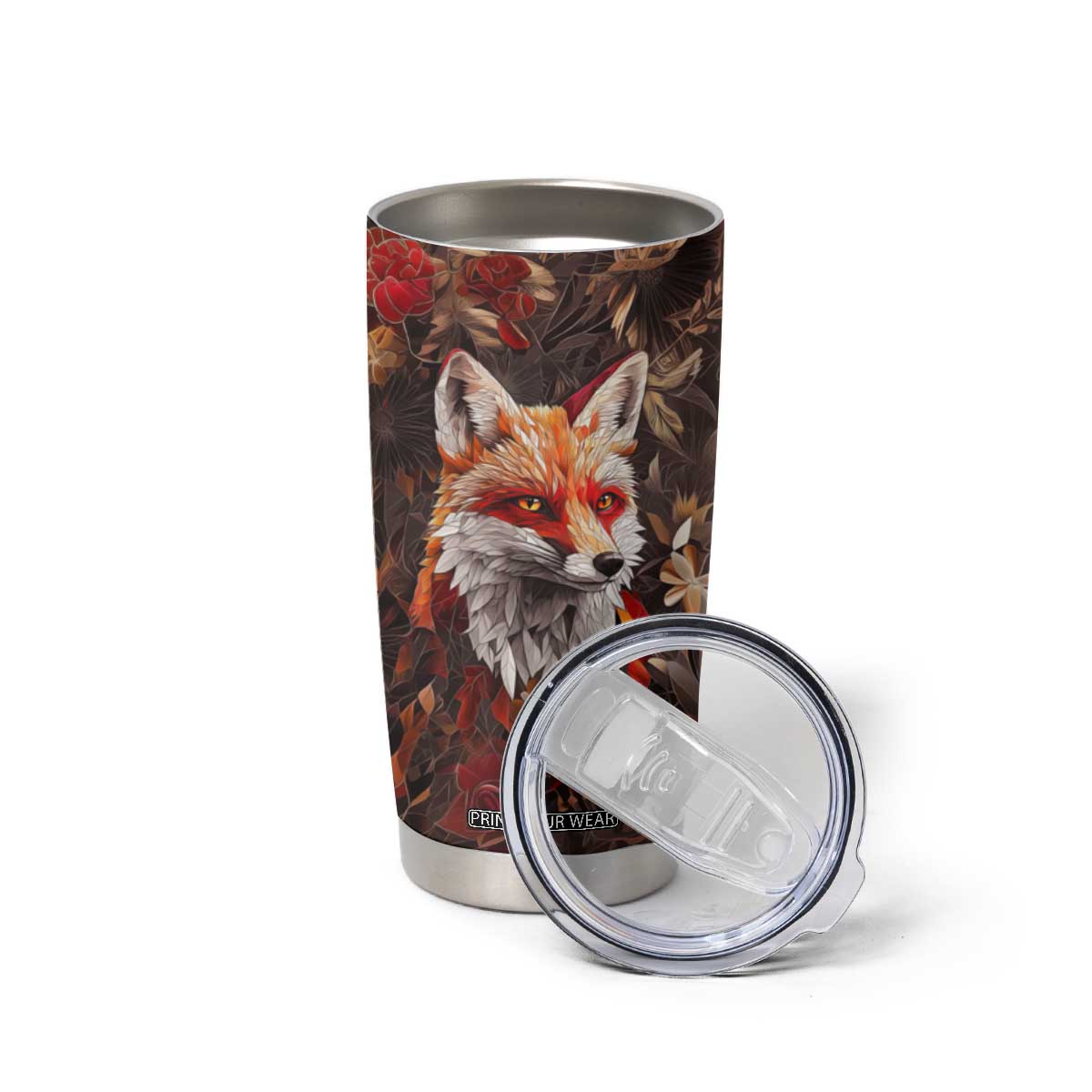 Fox Carnelian Crystal Mosaic Tumbler Cup Personalized TS04 Print Your Wear