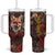 Fox Carnelian Crystal Mosaic Tumbler With Handle Personalized TS04 One Size: 40 oz Multicolor Print Your Wear