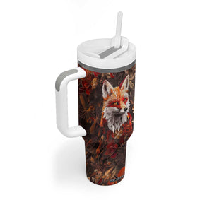 Fox Carnelian Crystal Mosaic Tumbler With Handle Personalized TS04 Print Your Wear