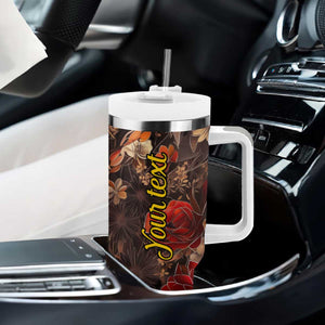 Fox Carnelian Crystal Mosaic Tumbler With Handle Personalized TS04 Print Your Wear