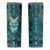 Fox Aquamarine Crystal Mosaic Skinny Tumbler Personalized TS04 Multicolor Print Your Wear