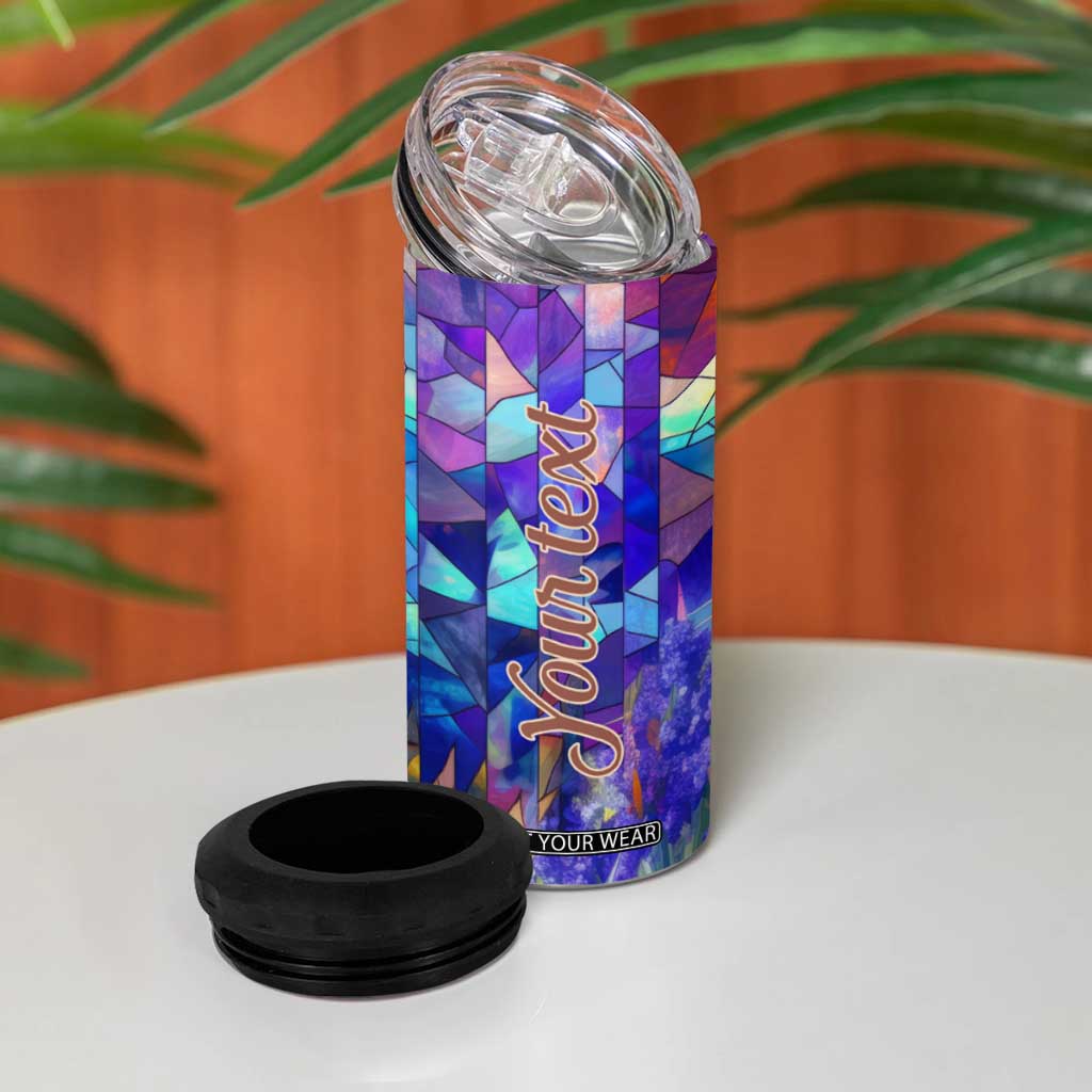 Fox Amethyst Crystal Mosaic 4 in 1 Can Cooler Tumbler Personalized TS04 Print Your Wear
