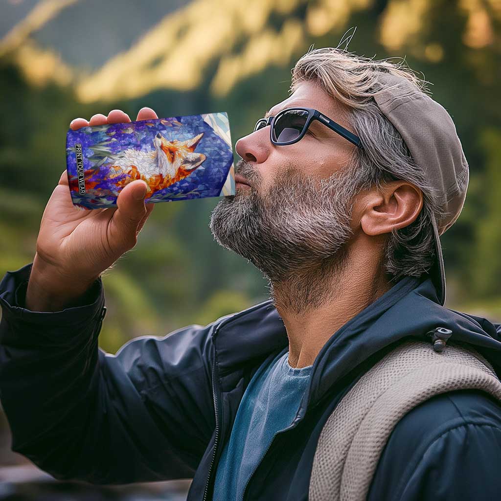 Fox Amethyst Crystal Mosaic 4 in 1 Can Cooler Tumbler Personalized TS04 Print Your Wear