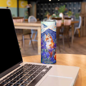 Fox Amethyst Crystal Mosaic Skinny Tumbler Personalized TS04 Print Your Wear