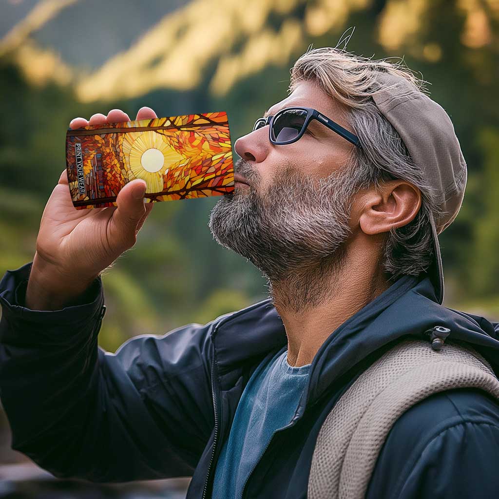 Autumn Leaves Crystal Mosaic Personalized 4 in 1 Can Cooler Tumbler TS04 Print Your Wear