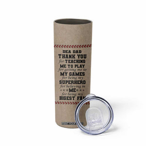 Baseball Daddy With His Son Personalized Skinny Tumbler TS04 Print Your Wear