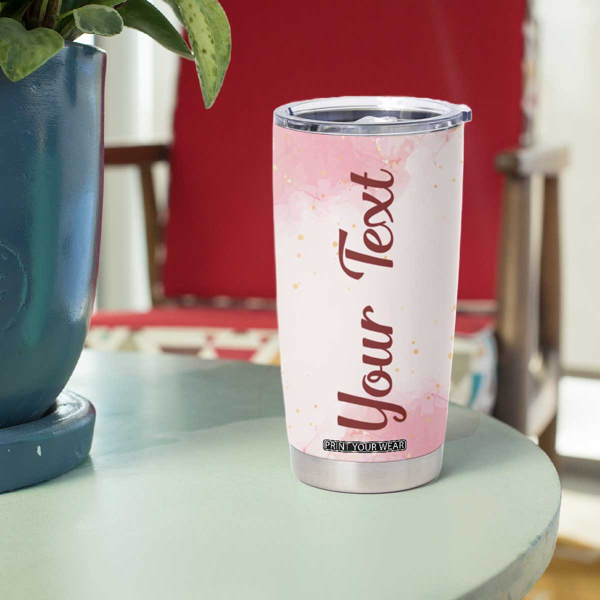 Black Woman Butterfly Tumbler Cup Personalized TS04 Print Your Wear