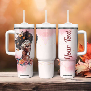 Black Woman Butterfly Tumbler With Handle Personalized TS04 Print Your Wear