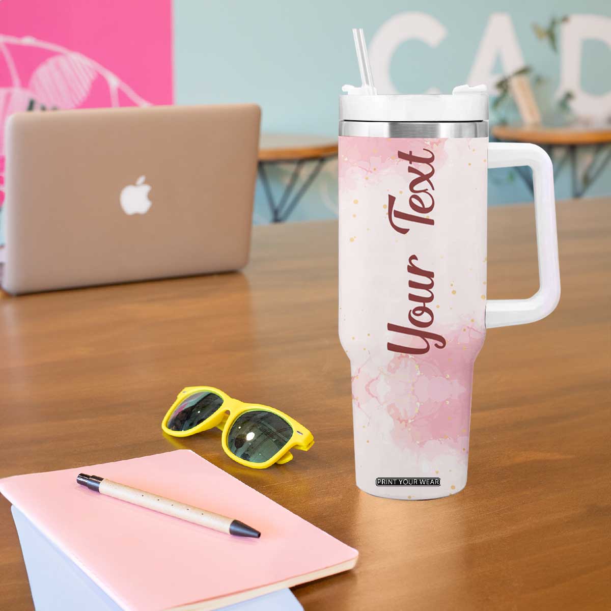 Black Woman Butterfly Tumbler With Handle Personalized TS04 Print Your Wear
