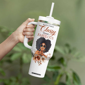A Black Queen Should Be Two Things Classy And Fabulous Tumbler With Handle Personalized TS04 Print Your Wear