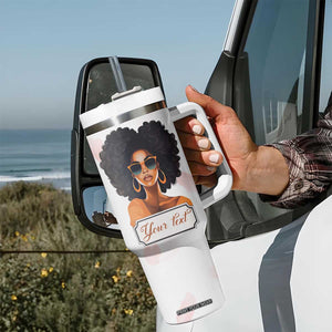 A Black Queen Should Be Two Things Classy And Fabulous Tumbler With Handle Personalized TS04 Print Your Wear