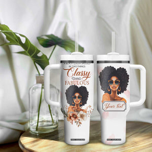 A Black Queen Should Be Two Things Classy And Fabulous Tumbler With Handle Personalized TS04 Print Your Wear