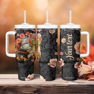 Vintage Books Coffee Tumbler With Handle Personalized TS04 Print Your Wear