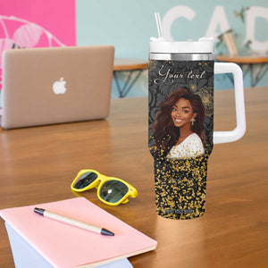 She Who Kneels Before God Can Stand Before Anyone Tumbler With Handle Personalized TS04 Print Your Wear