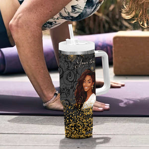 She Who Kneels Before God Can Stand Before Anyone Tumbler With Handle Personalized TS04 Print Your Wear