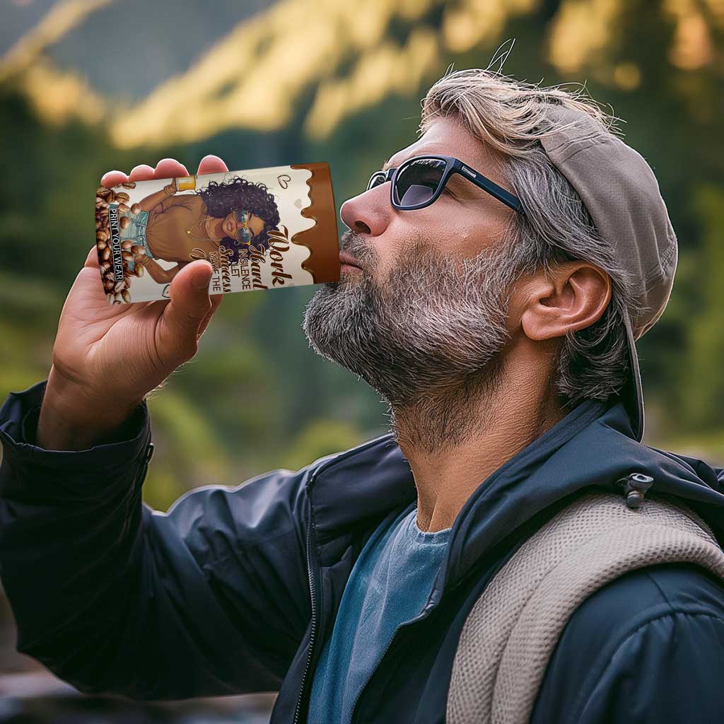 Work Hard In Silence Let Success Make The Noise 4 in 1 Can Cooler Tumbler Personalized TS04 Print Your Wear