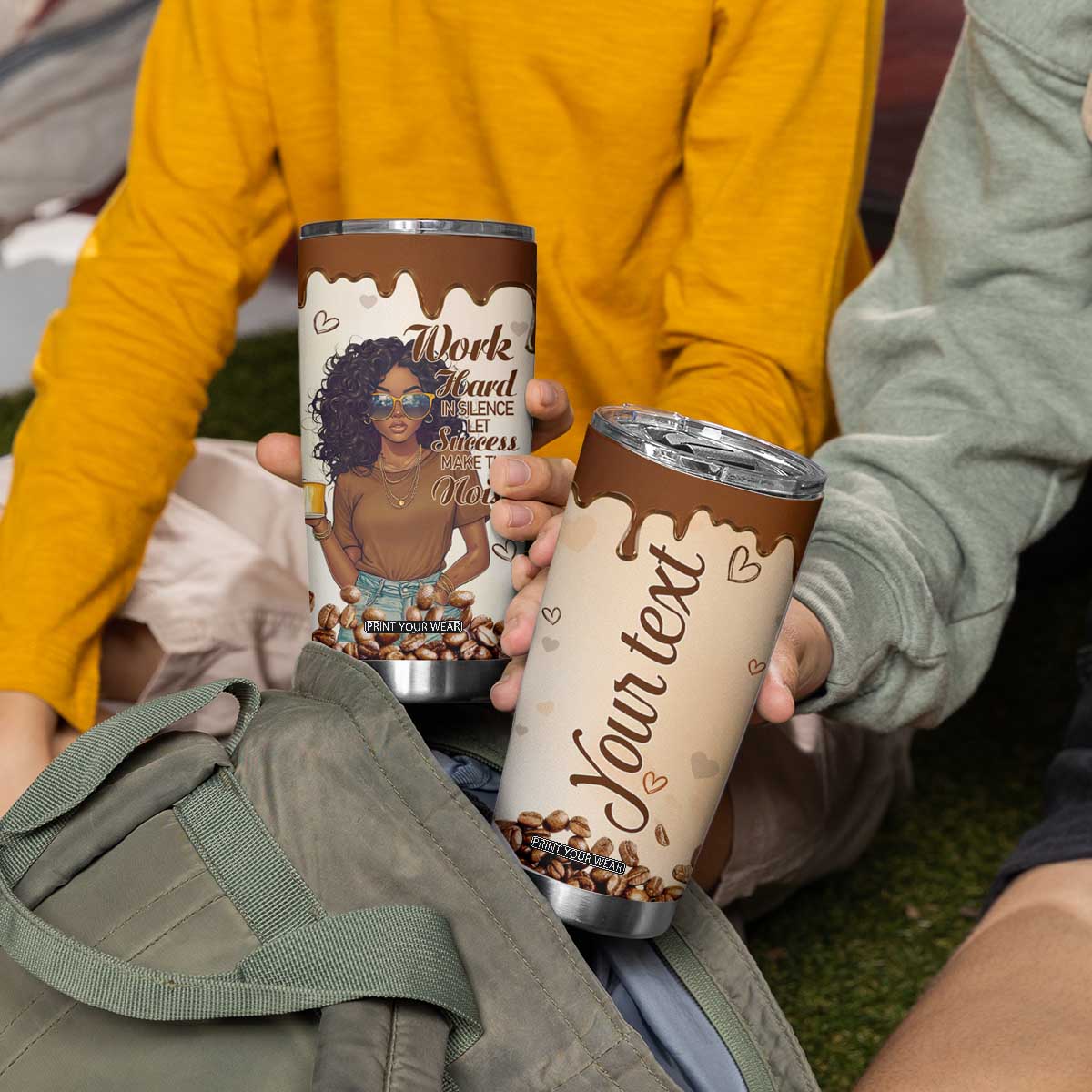 Work Hard In Silence Let Success Make The Noise Tumbler Cup Personalized TS04 Print Your Wear