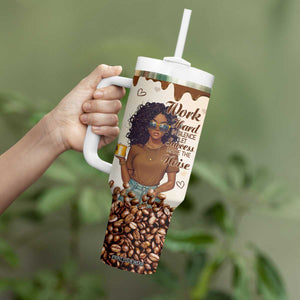 Work Hard In Silence Let Success Make The Noise Tumbler With Handle Personalized TS04 Print Your Wear