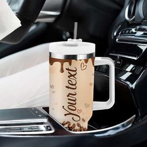 Work Hard In Silence Let Success Make The Noise Tumbler With Handle Personalized TS04 Print Your Wear
