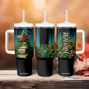 Vintage Stack Of Books Tumbler With Handle Personalized TS04 Print Your Wear