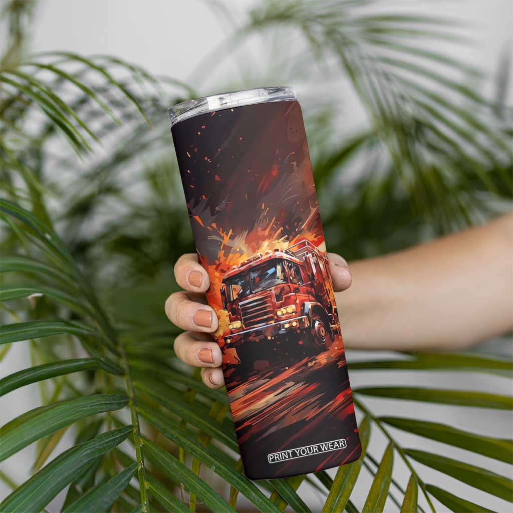 Fire Truck Skinny Tumbler Personalized TS04 Print Your Wear