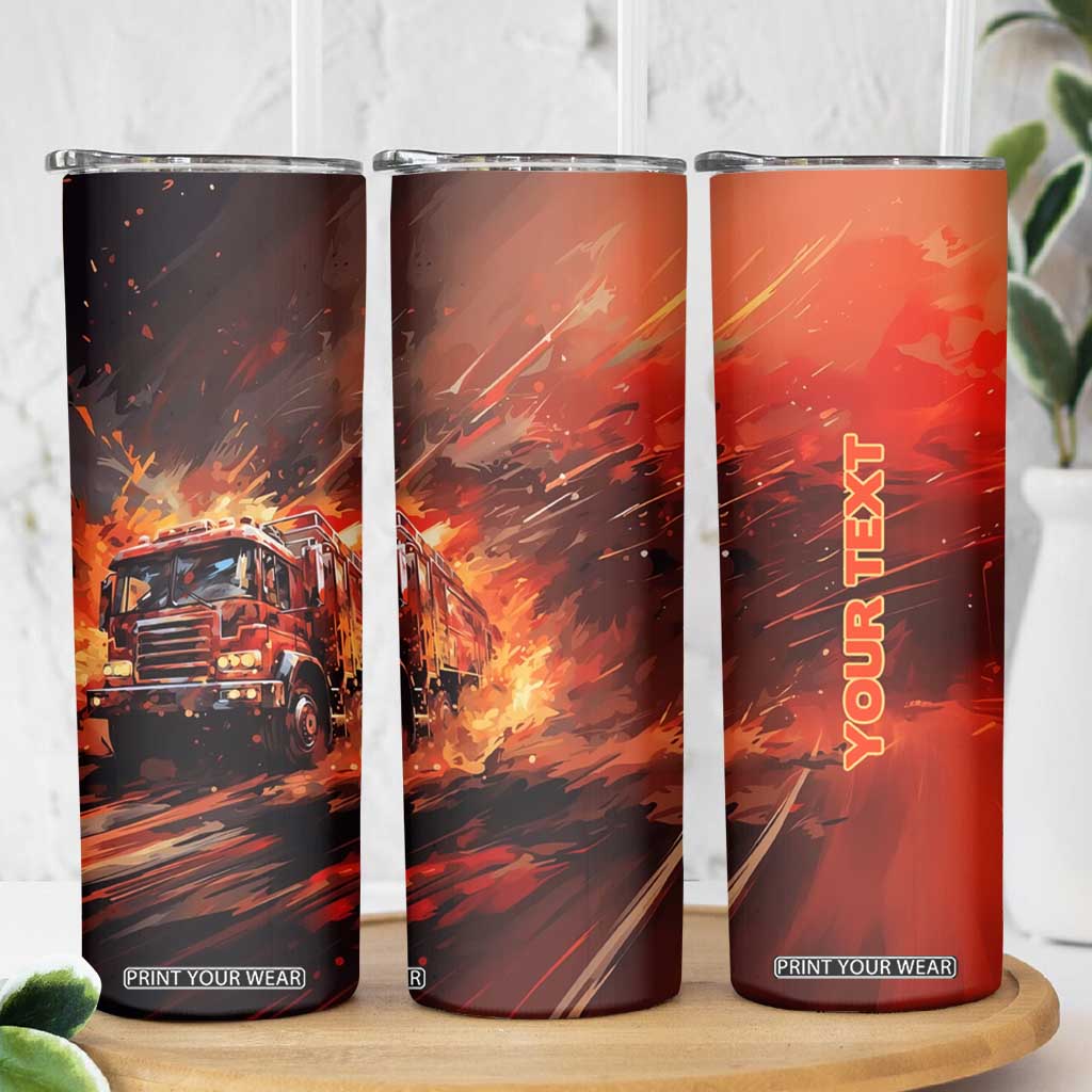 Fire Truck Skinny Tumbler Personalized TS04 Print Your Wear