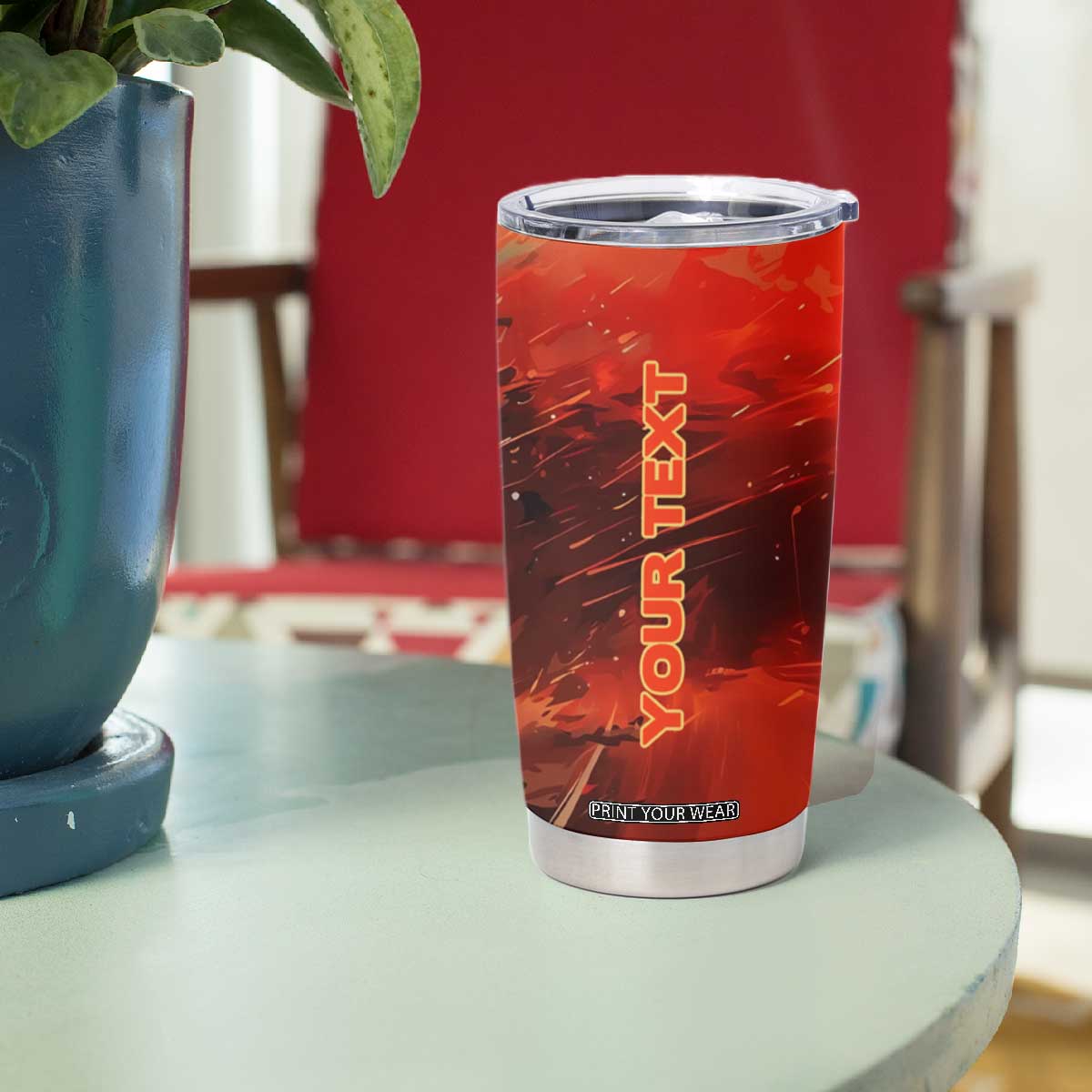 Fire Truck Tumbler Cup Personalized TS04 Print Your Wear