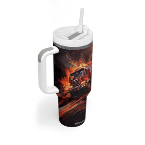 Fire Truck Tumbler With Handle Personalized TS04 Print Your Wear